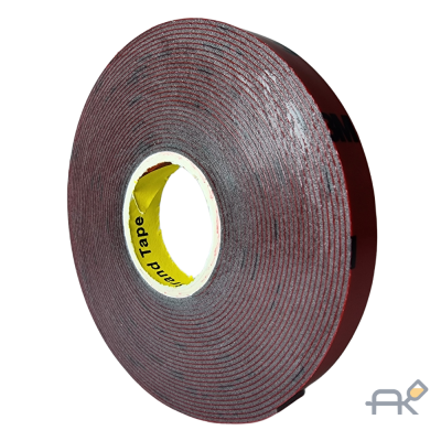 Двусторонний скотч 3M красный 09ммx5м (14шт в кор)